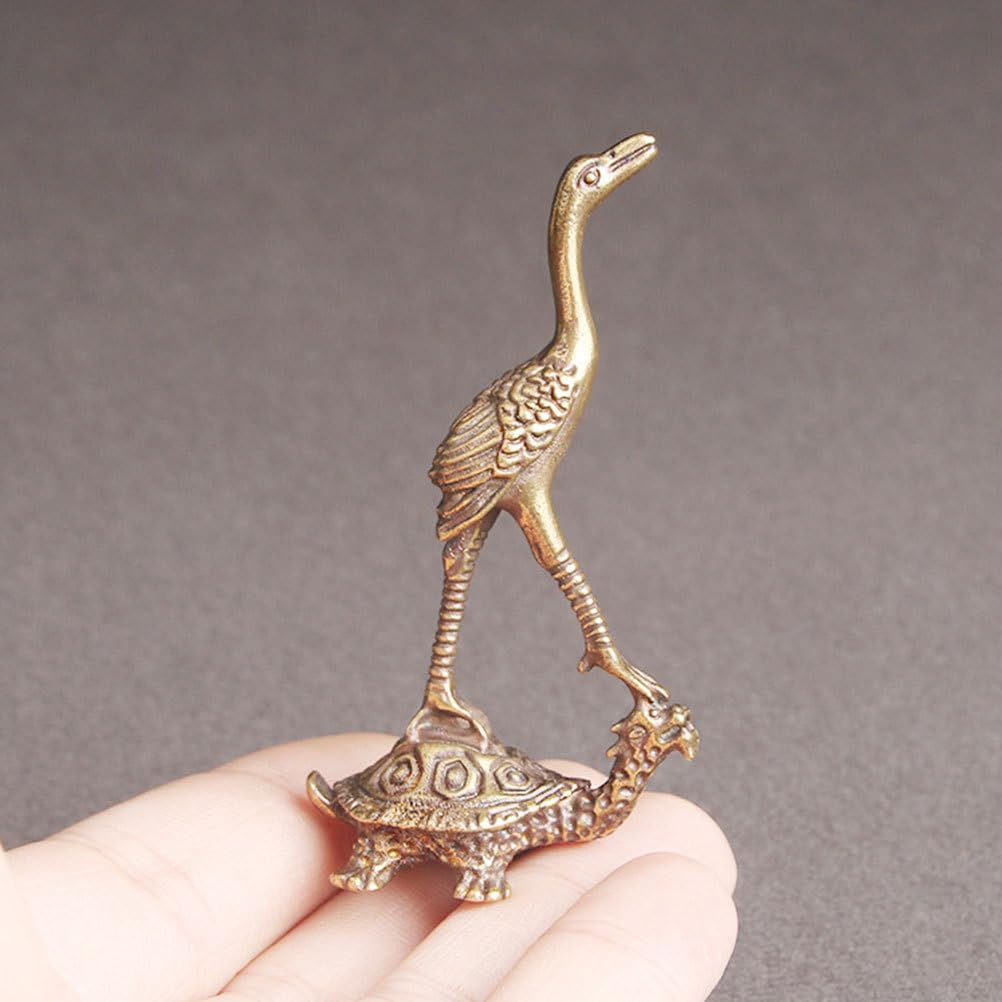 Amazon.com: FOMIYES Brass Crane Turtle Ornament Retro Tortoise