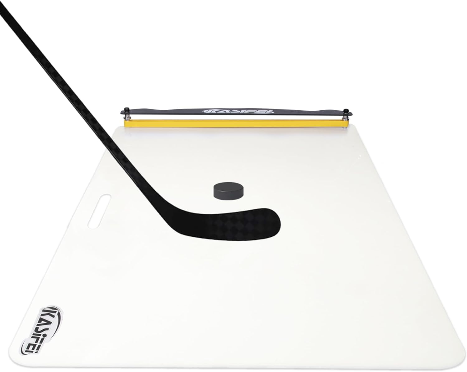 kasifei Hockey Shooting Pad with Rebounder - 48x24 Synthetic Ice for Shooting, Passing & Stickhandling Practice