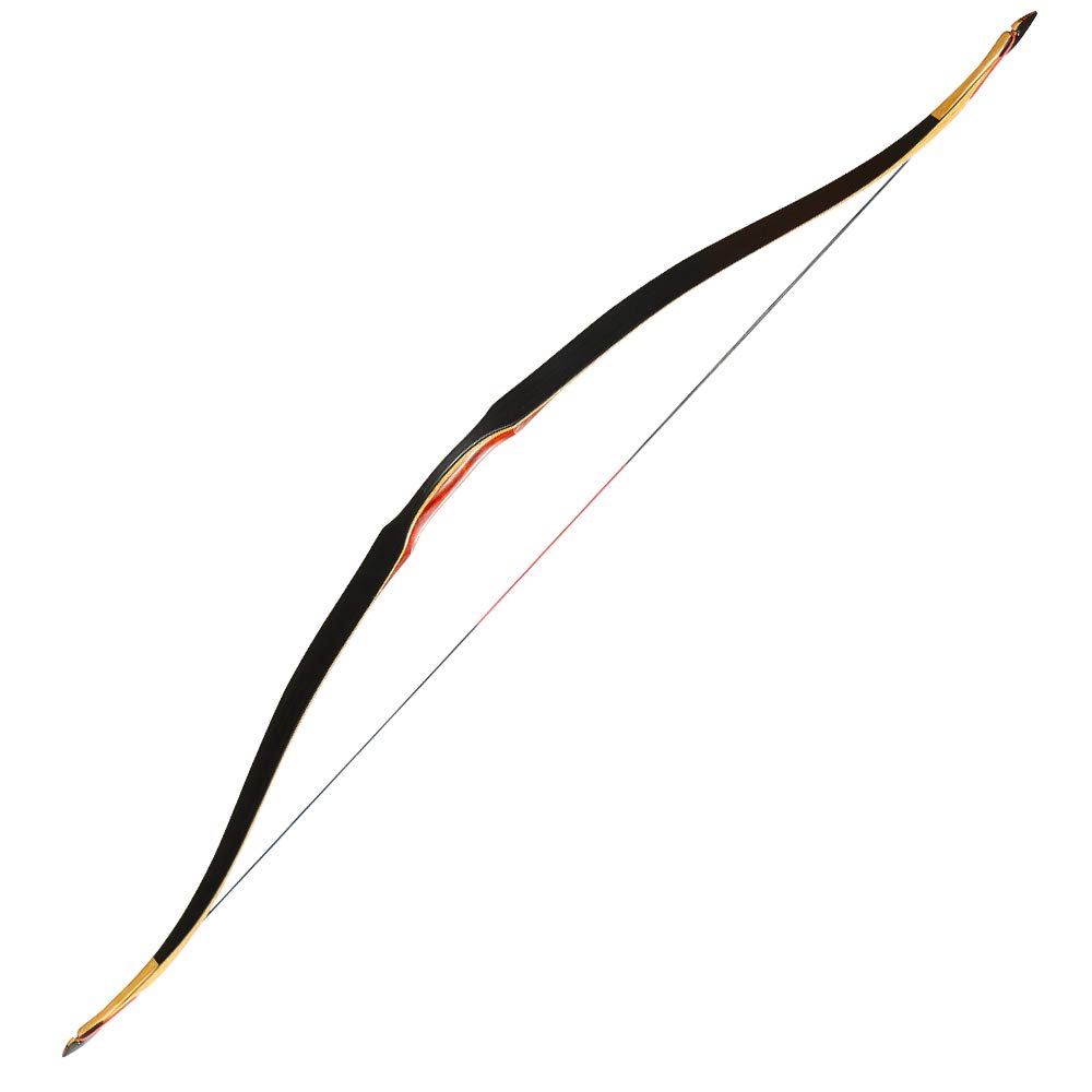 Traditional Recurve Bow Handmade Longbow 30-50lbs Mongolian Archery Longbow Wooden Hunting Bow Fit for Right and Left Hand Adult Archery Bows
