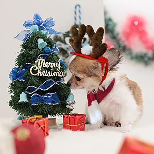 Set Disfraz Navideño para Mascotas con Cuernos y Pañuelo miniatura 3