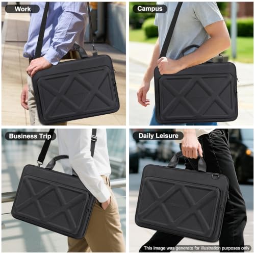 Funda rígida para portátil de 15-16 pulgadas Mosiso negra miniatura 2