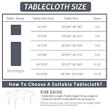 Rectangle Table Cloth,100% Waterproof Tablecloth Oil Proof Spill Proof Vinyl Table Cloth, Wipe Clean Plastic Table Cover for Dining, Camping, Indoor and Outdoor 52" x 70",Leaves