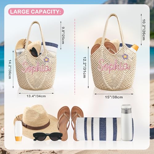 Bolso de Playa de Crochet Personalizado para Mujer miniatura 4