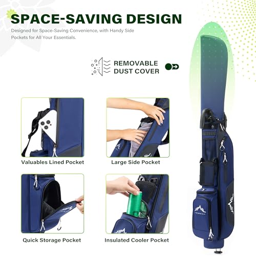 Par 3 Golf Bag Small Lightweight with Dual Shoulder Straps – Pitch n Putt Golf Bag Easy to Carry and Durable for Men/Women– 31.5 inches Tall - Image 5