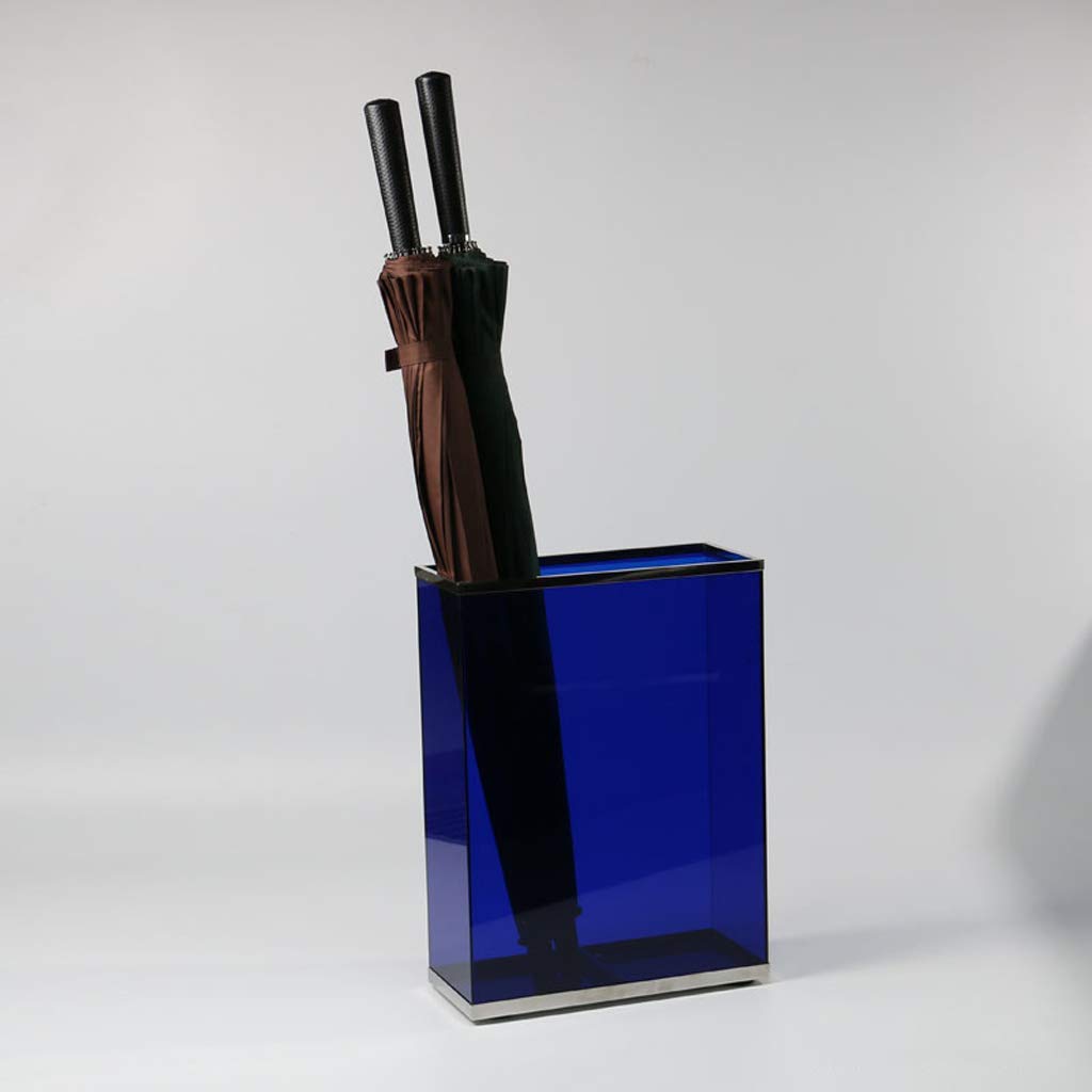 Portaombrelli in plastica acrilica di Alta qualità, Ideale per l'ingresso, Forma Rettangolare, Dimensioni 30,5x13,5x40 cm.