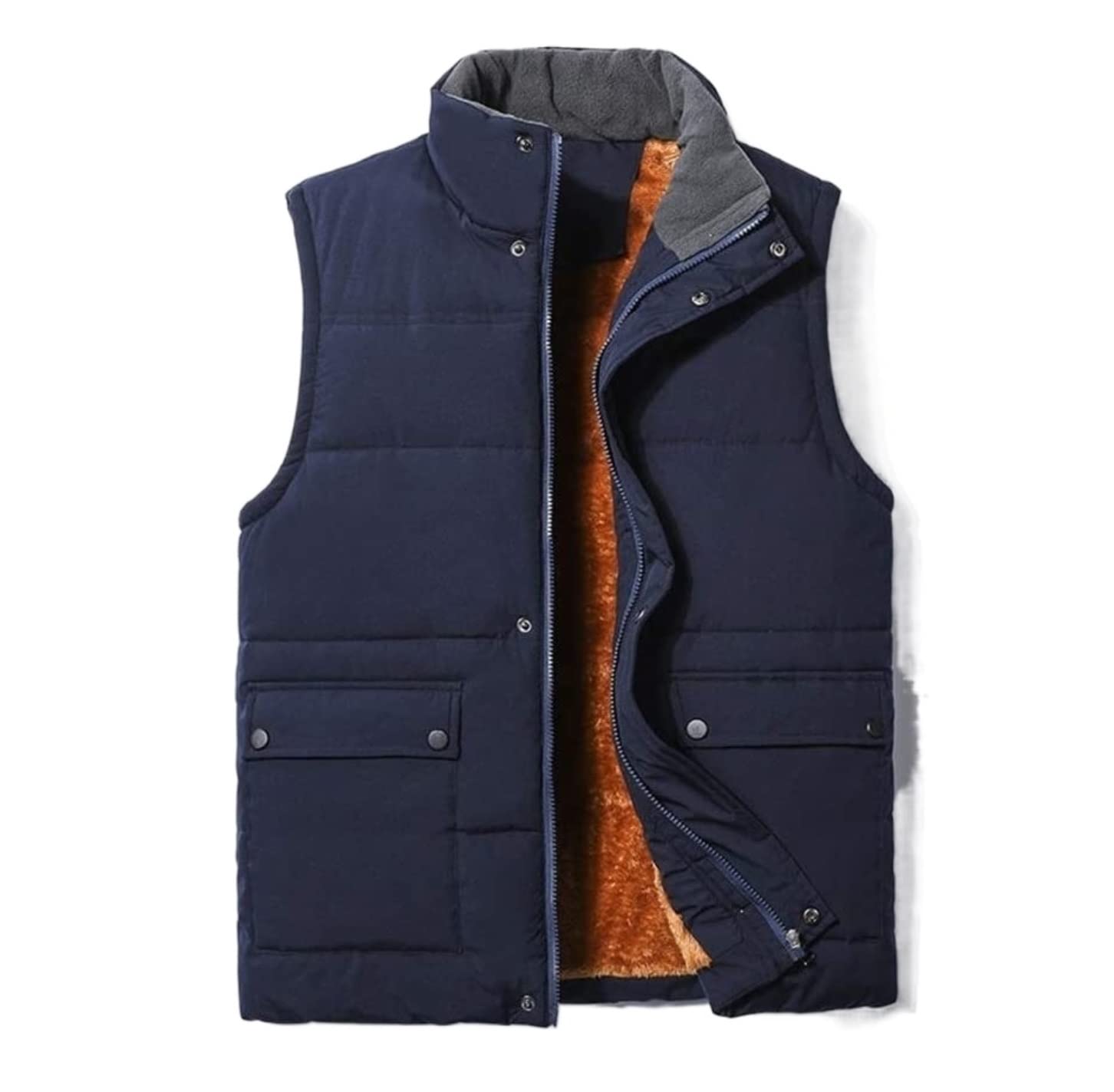 Ciepła Kamizelka Outdoorowa Body Męska Ocieplana Kamizelka Ze Stójką Kurtka Polarowa Puchowa Bodywarmer
