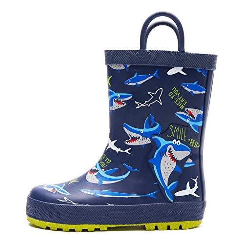 K KomForme Kids Rain Boots Waterproof Printed Rubber boots with