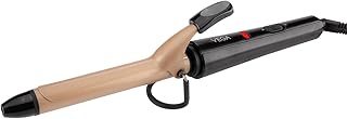 VEGA Ease Curl 19 mm Barrel Hair Curler for Women with Ceramic Coated Plates, Cool Tip, Adjustable Temperature, for Long-Lasting Bouncy Looking Curls, All Hair Types, (VHCH-01), Black