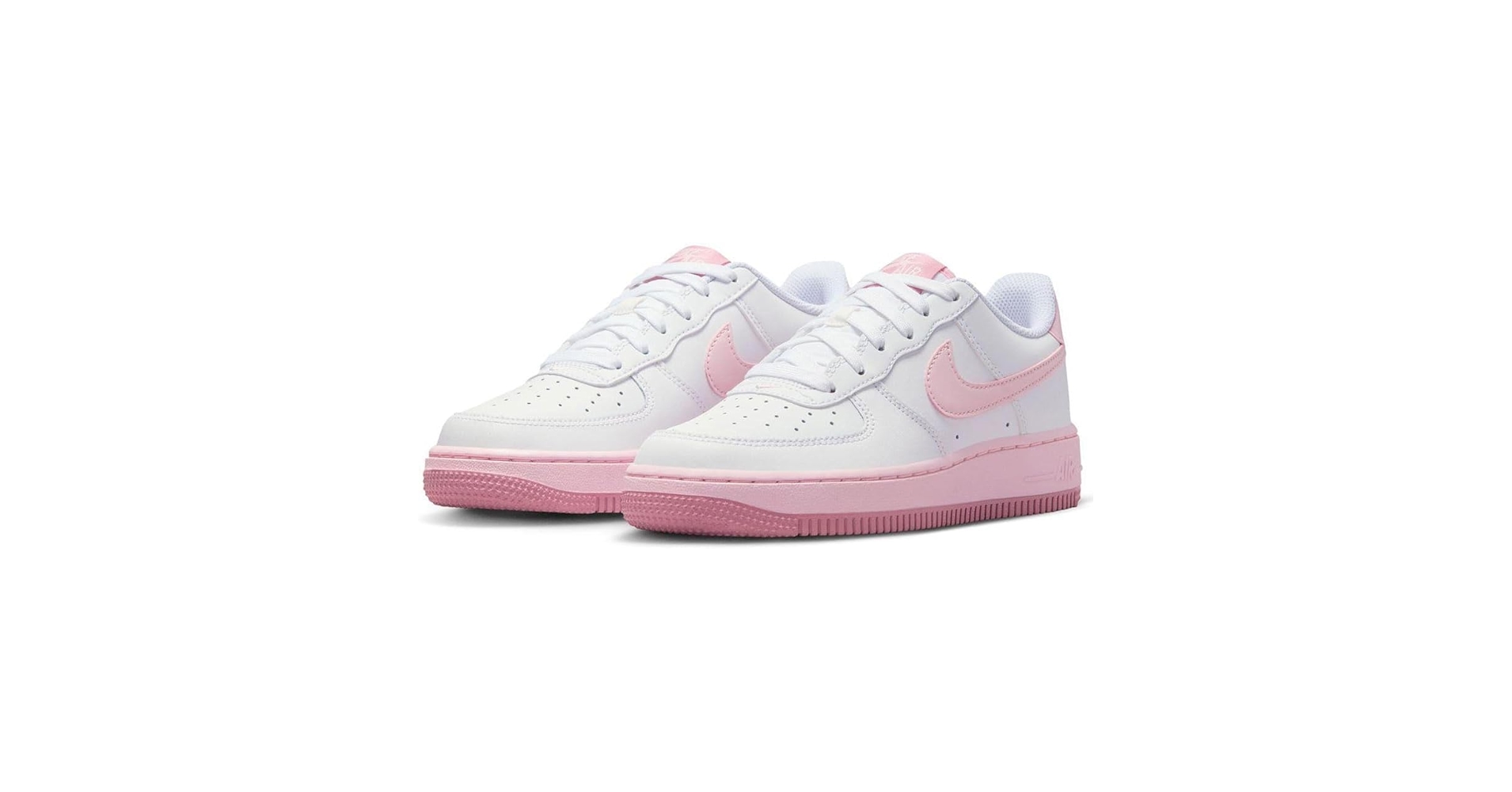 ラスト①点　【新品】限定カラー　NIKE エアフォース１GS 　白　ピンク NIKE - ラスト①点 【新品】限定カラー NIKE エアフォース1GS