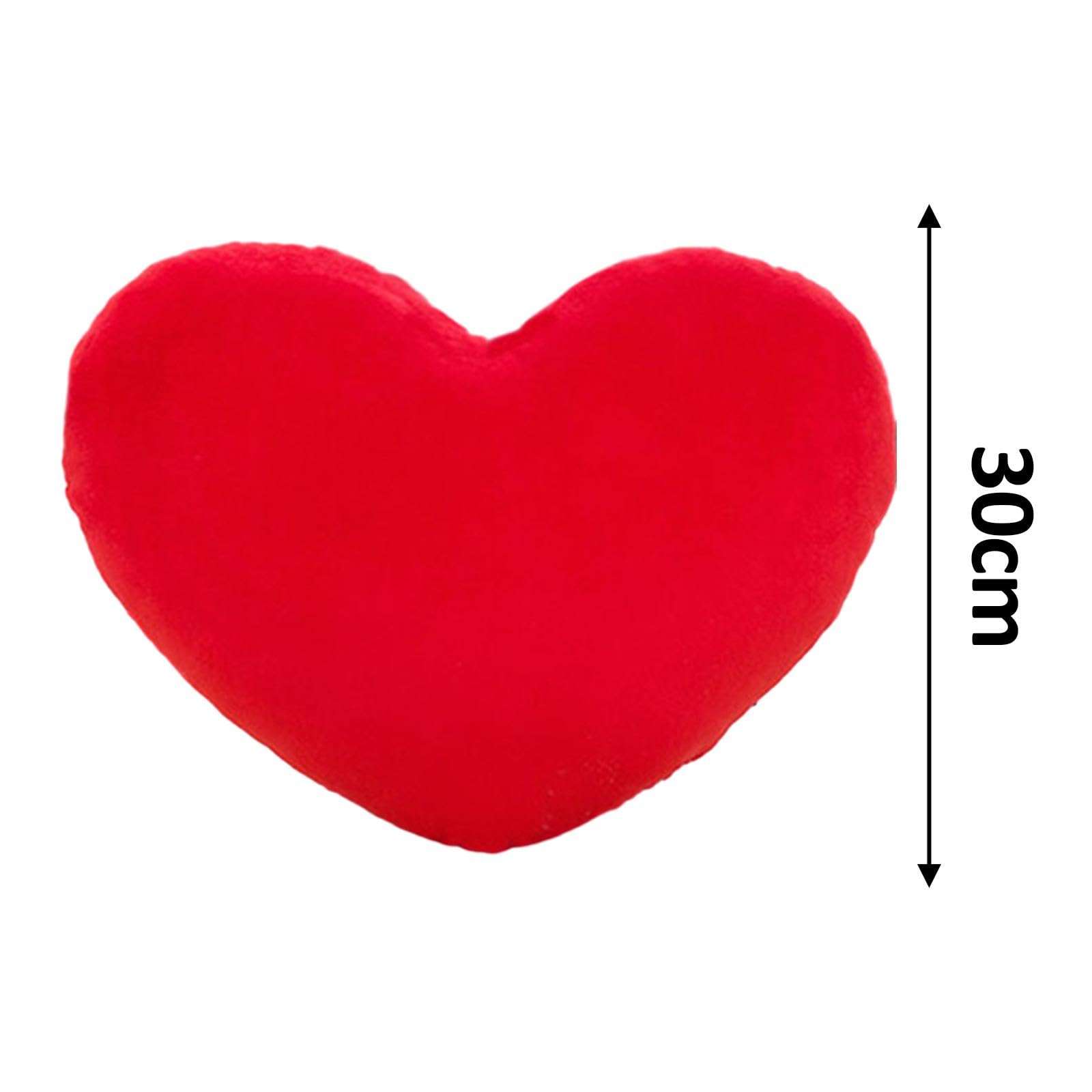 Fenteer Love Heart Shaped Pillow Valentine Pillows, Decorative Throw Pillow, Valentines Day Gifts for Home Men Couples Kids Friends, 30cm