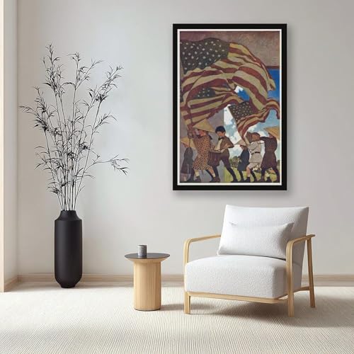 Impression sur toile Maxfield Parrish Trompette et tambour avec cadre bois