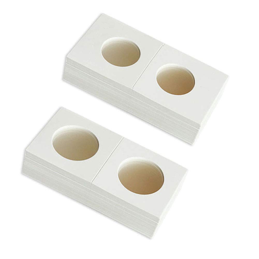 PATIKIL Münzhalter Aus Karton – 300 Stück, Weiß, Für Münzen Bis 20,5 Mm (5,1 X 10,2 Cm)