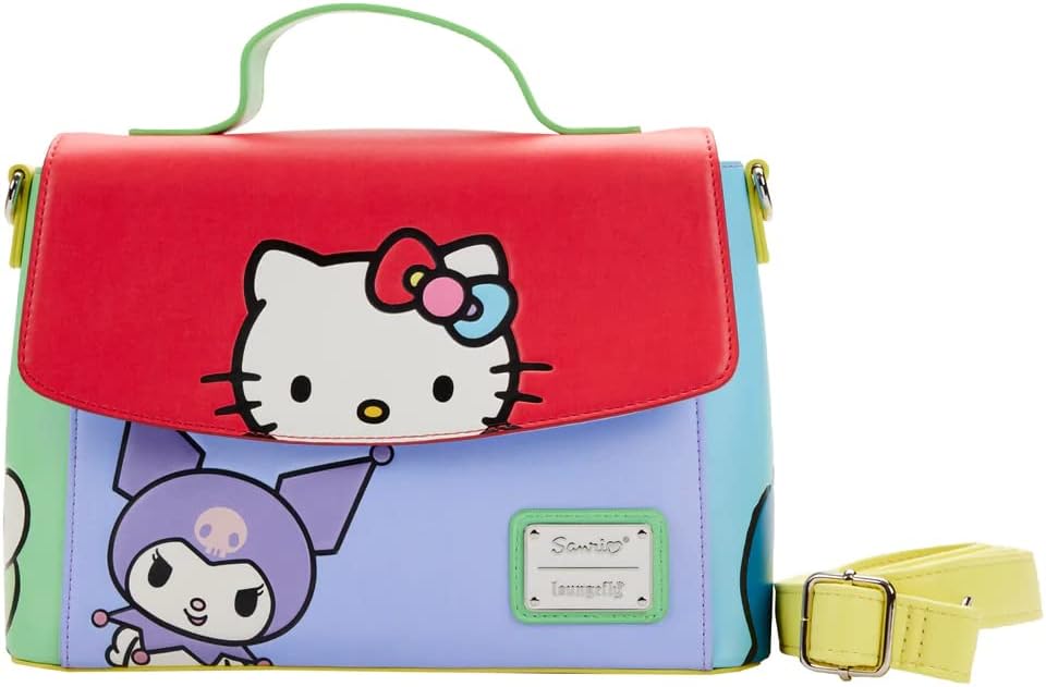 Loungefly Hello Kitty & Friends Color Block Crossbody, Red