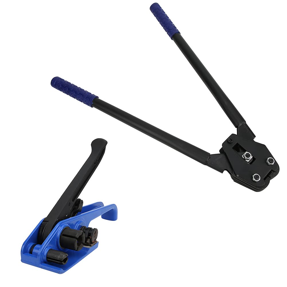 Hyuduo Pinza per Imballaggio, Tenditore Manuale per Reggette in PP/PET, Adatta per Reggette in Plastica PET, in Particolare per Imballaggi di Medie dimensioni. (Set 2 pezzi)