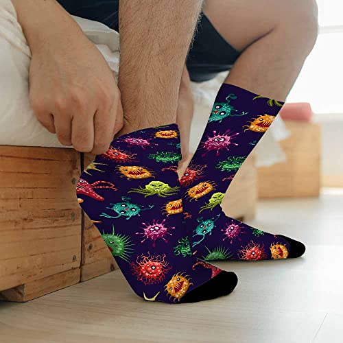 Image of Pehede Socks Mens Fun Dress Socks for Women Funny Novelty Crazy Design Socks