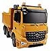 Bo-Toys Large 14 Inch Rc Heavy Construction Dump Truck Remote Control 1:18 6 Channel w/ Lights and Sound