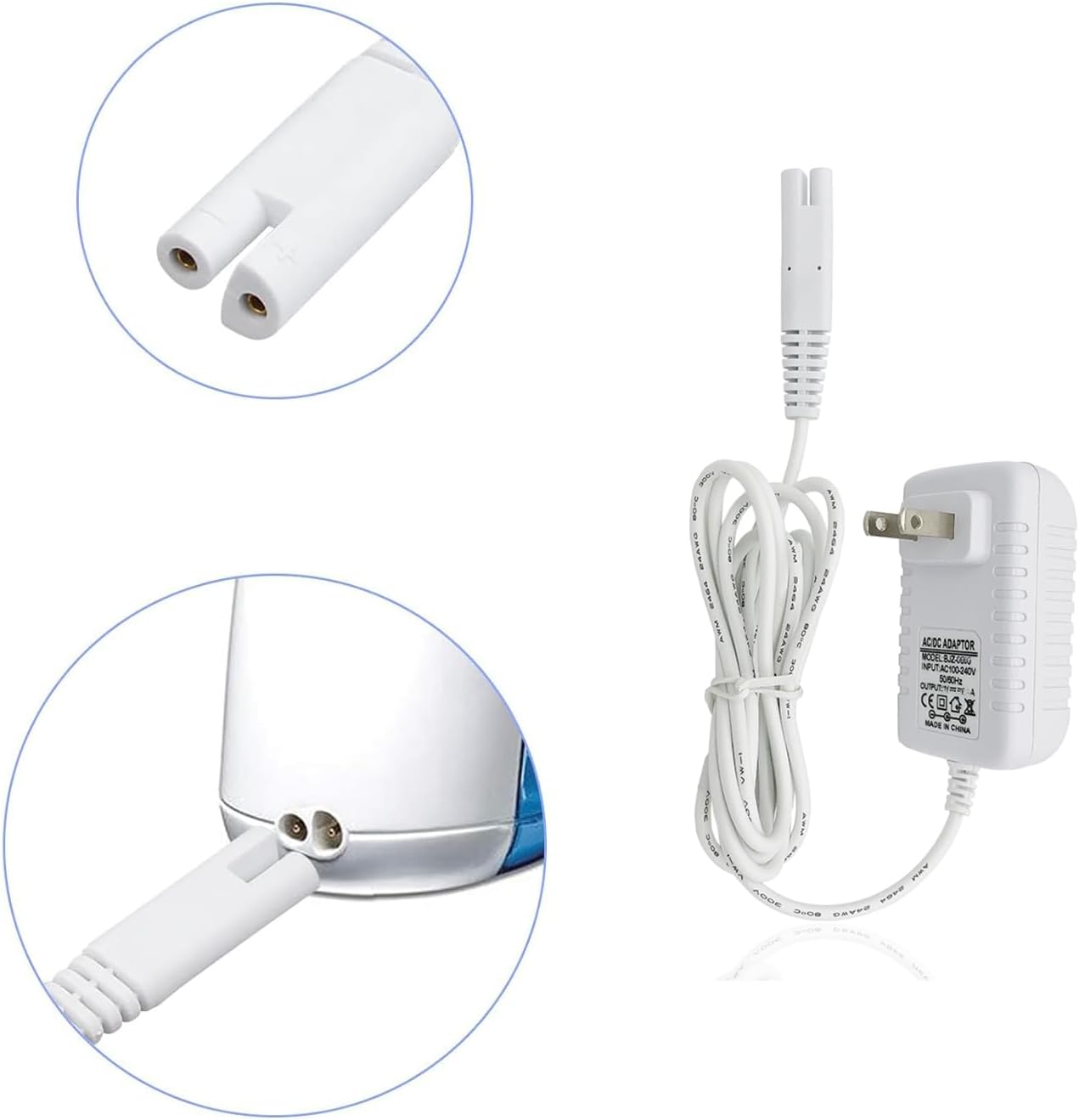 3V Charger Replacement for Waterpik Water Flosser WP360 WP462 WP450 Power Cord Wall Adapter, 5 FT Cable (NOT for WF-13)