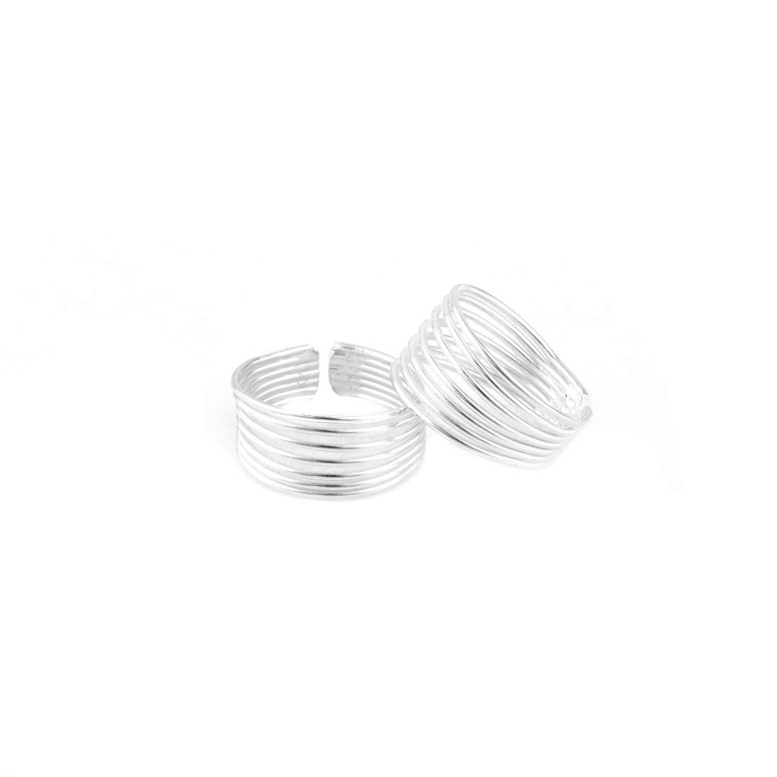 lbv la belle vie LBV 925 Sterling Silver Plain Line Toe Ring for Women-picture-16
