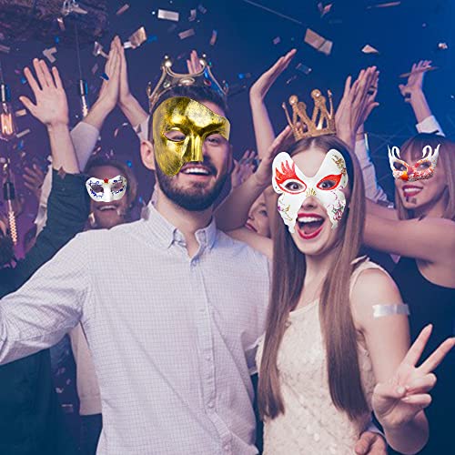 Paraor 16Pcs Diy White Masquerade Mask Paintable Paper Mache Mask White Half Face Masks For Mardi Gras Cosplay Masquerade Dance Party Halloween #TOP5