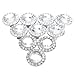 HOSL 10-Pack Round Pull Handle Glittering Rhinestone Knob for Cupboard Drawer (Silver)