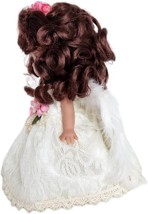 The Doll Maker Precious Moments 7" You're My Sweet Angel Brunette Doll with Feather Wings