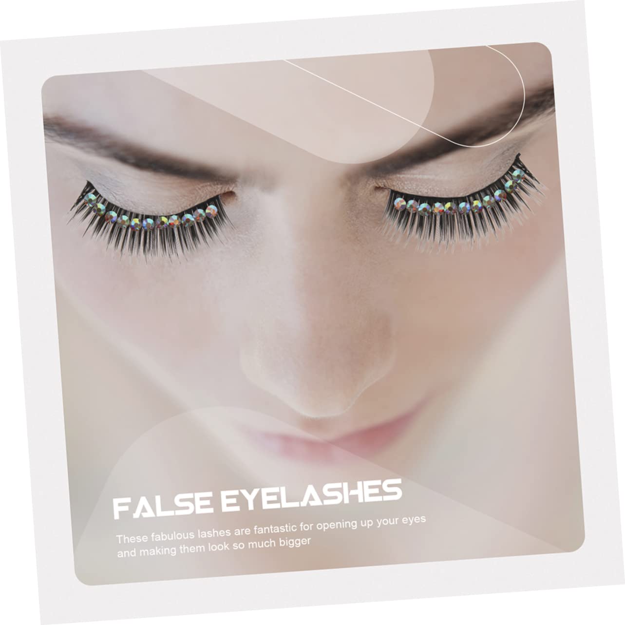 Ipetboom 50pares Pestañas Postizas Brillantes y Dramáticas Para Mujeres y Niñas De Largas Pestañas Artificiales Decoración De Diamantes Falsos Para Eventos y Fiesta