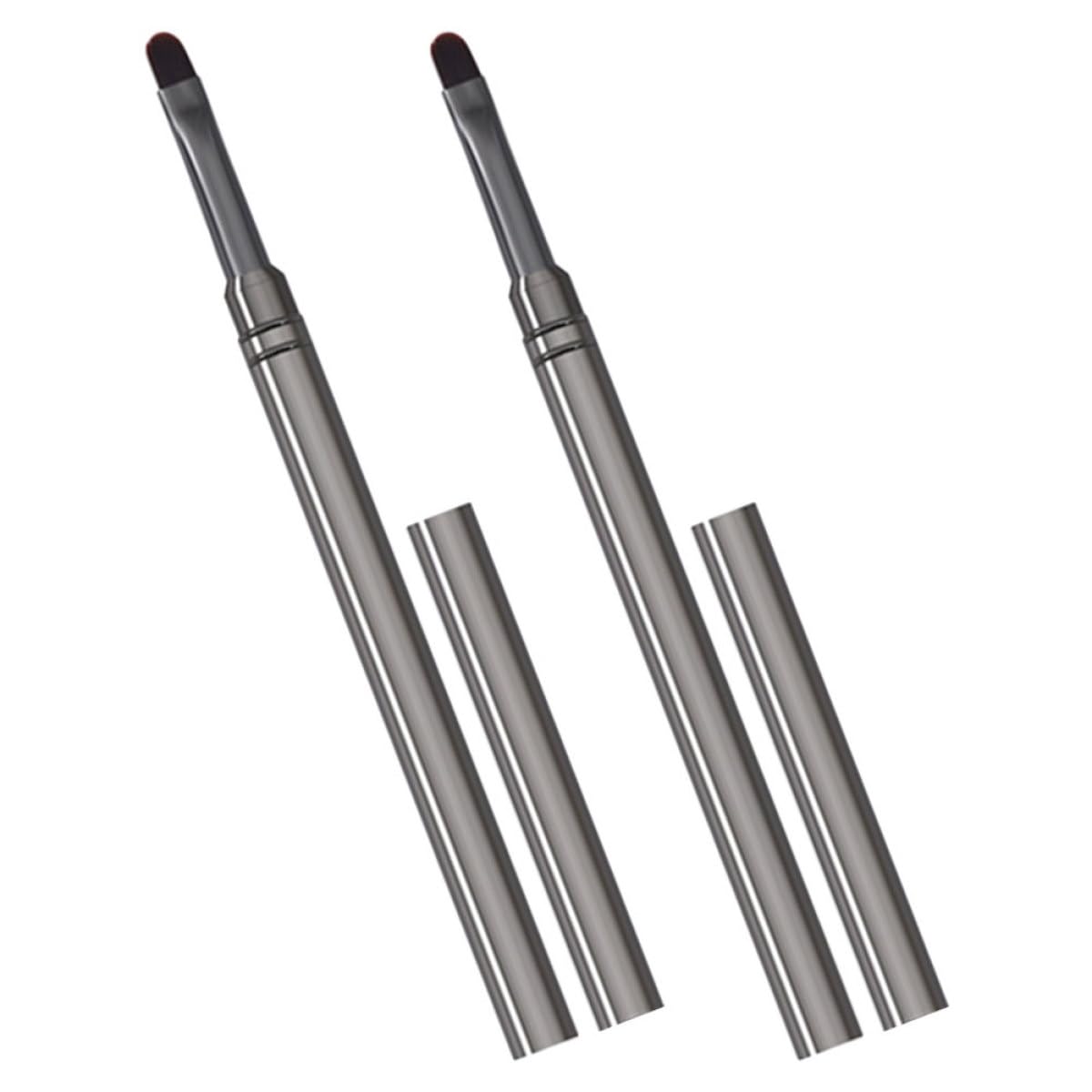 ibasenice Pennelli per Nail Art in Metallo 2 Pezzi Punta per Manicure Professionale e Domestico, Strumenti per Disegnare Unghie e Accessori per Smalto Gel