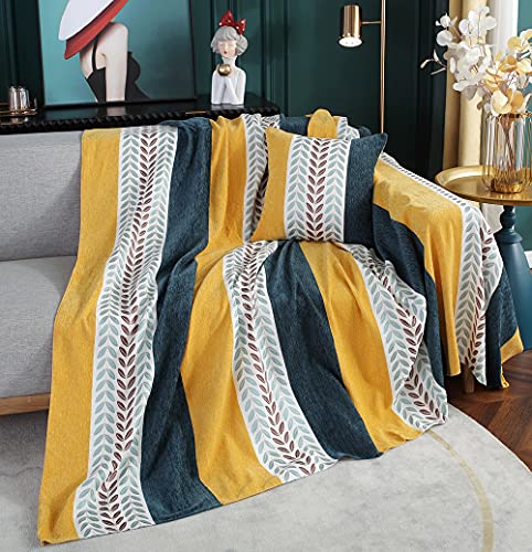 Stacypik Fashion Geometric Striped Sofa Cover For 2 Cushion Couch,Boho L-Shape Sectional Couch Covers For Dogs Pets Kids,Multi-Use Blanket Decorative For Couch Pet Couch Protector Large-71X118In #TOP5