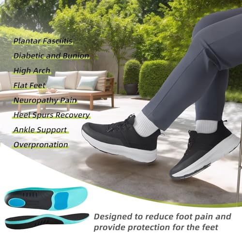 Men's Orthopedic Fashion Sneakers with Arch Support: Comfortable Plantar Fasciitis Walking Shoes, Orthotic High Arch Flat Feet Pain Relief Casual Work Tennis Athletic Sports Sneakers4