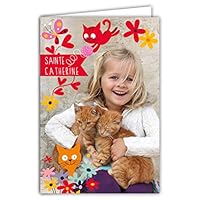 Sainte-Catherine - CPA Sainte Catherine - Vive Ste Catherine Jeune Femme Robe Verte Avec Un Bonnet Jaune