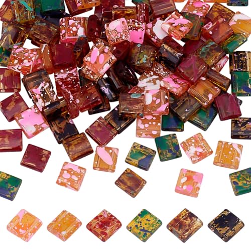 arricraft 120 Pcs Antique 2 Hole Glass Seed Beads