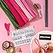 Pipe Cleaners Craft 5 Colors,Chenille Stems Plush Craft Kit,Pink Pipe Cleaners Flowers Kit with Floral Tape for Wedding Gifts Graduation Bouquet JollyPetal&Twig (Pink)