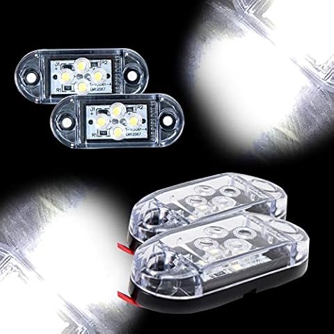 flexzon 12V 4 SMD LED Side Marker Lights Cover