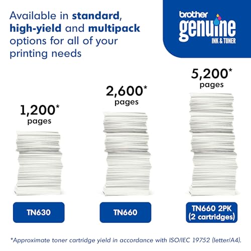 Image of Brother Genuine High-Yield Black Toner Cartridge Twin Pack TN660 2PK (TN6602PK) | Up to 2, 600 Pages and Cartridge, Fits Select Dcp, Hl, Mfc Models