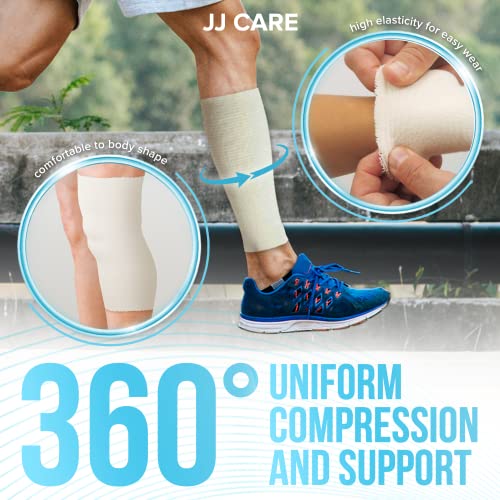 JJ CARE Tubular Bandage, 3.5” x 12 Yards Tubing for Legs and Knees, Size E Reusable