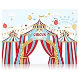 Fiesta de Circo Fondo Fotografía Decoracion Carnaval, Telón de Fondo para Fiesta Carpa Azul, Telon de Fondo Cumpleaños Carnaval, Decoracion Bautizo Fondo Photocall, Pancarta de Fondo (150 cm x 100cm)