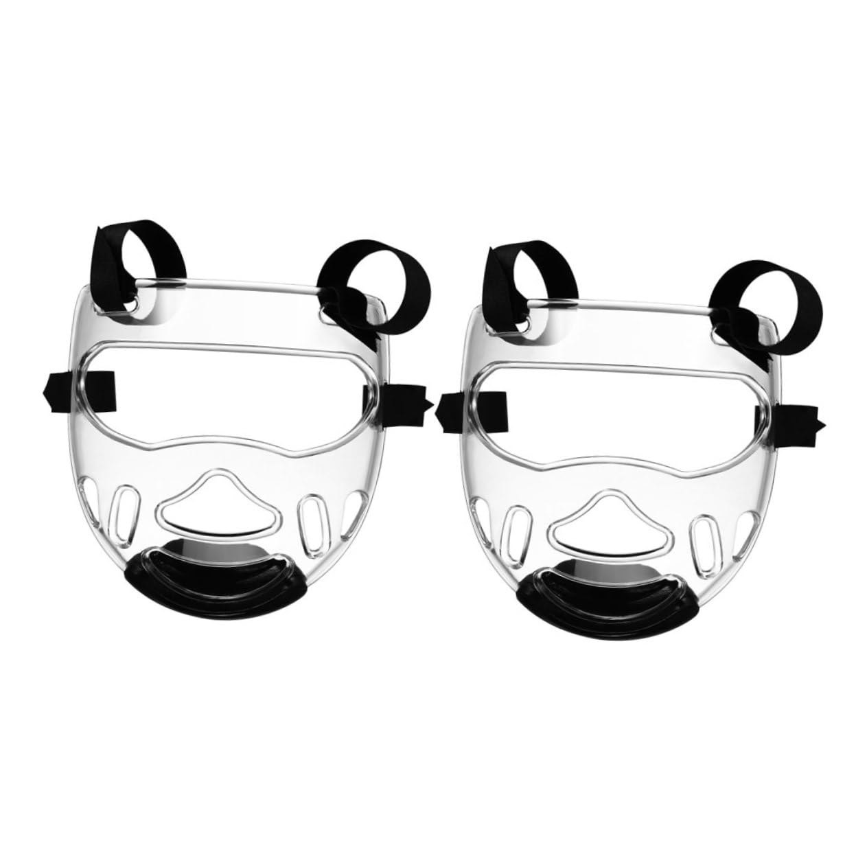 SUPVOX 2Pcs Taekwondo Karate Detachable Face Guard Protective Headgear for Martial Arts Sparring Youth Sports Headgear for Safe Training