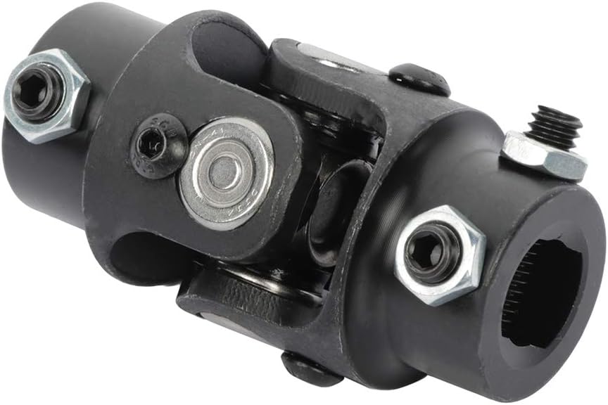 ECCPP Single 3/4" DD X 3/4-30 Spline Universal Steering Black U-Joint Shaft 83mm