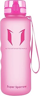 Super Sparrow Sports Water Bottle - 1.5L - Non-Toxic BPA Free & Eco-Friendly Tritan Co-Polyester Plastic - Fast Water Flo...