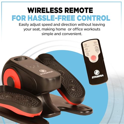 Image of Stamina Inmotion Compact Strider Foot Exercise Machine - Under Desk Elliptical - Standing or Seated Elliptical Fitness Equipment