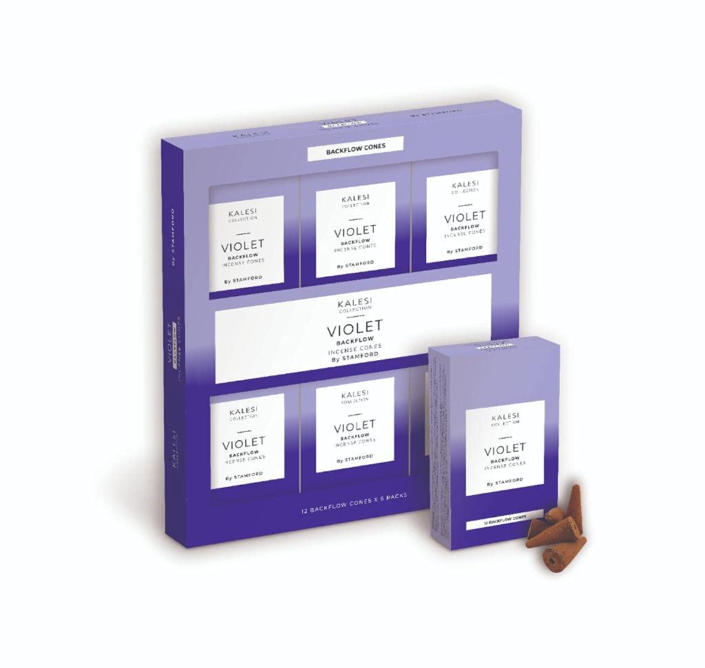Kalesi Collection Violet Backflow The By Stamford Incense Cones - Pack Of 6