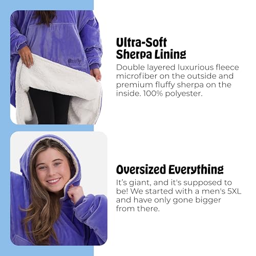 image for THE COMFY Original | Sherpa Lined Microfiber Fleece Wearable Blanket, 