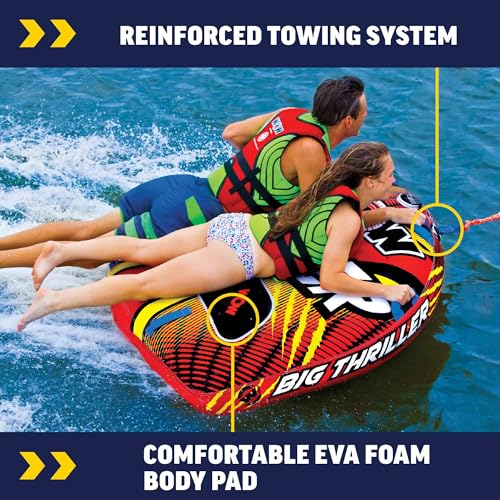 Image of Wow Sports Thriller Towable Deck Tube for Boating Adults, Tubing Boat Inflatable for Water Sports