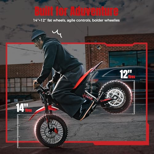 Image of Yozma IN10 Off-Road Electric Mini Dirt Bike for Teens & Adults, 2600W Electric-Motorcycle with 1123.2AH Removable Battery Ebike, Dual Hydraulic Brakes and Suspensions Mountain E Dirt Bike