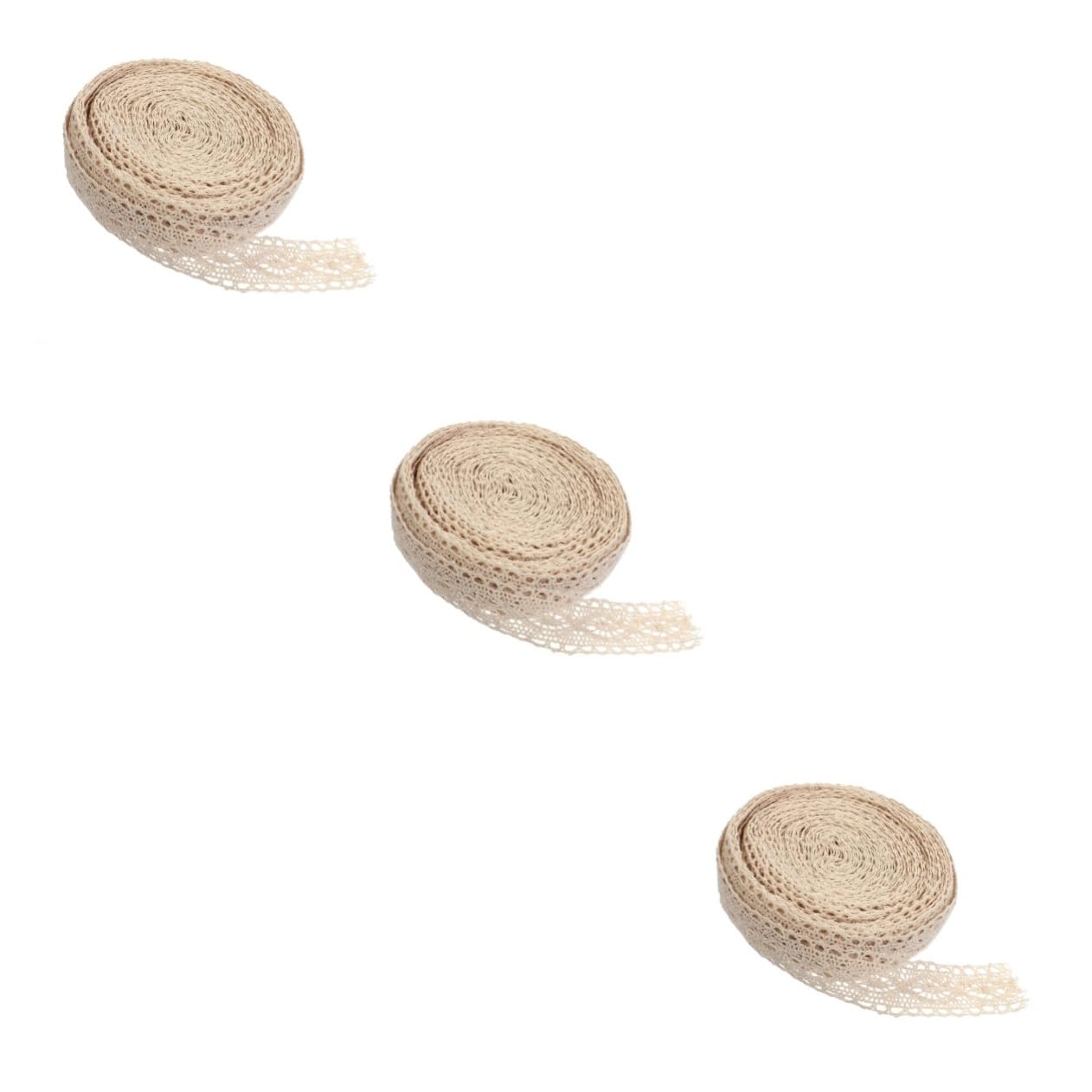 SHINEOFI 3piezas Cinta De Encaje De Algodón Para Accesorios De Moda Para Manualidades Diy y Decoración De Ropa Metros De Diseño Elegante y Duradero