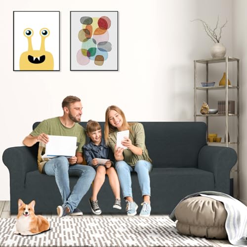 Housse de canapé 4 places extensible universelle de qualité - 3