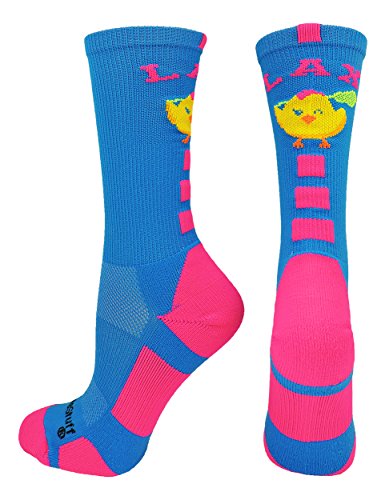 MadSportsStuff LAX Chick Lacrosse Athletic Crew Socks