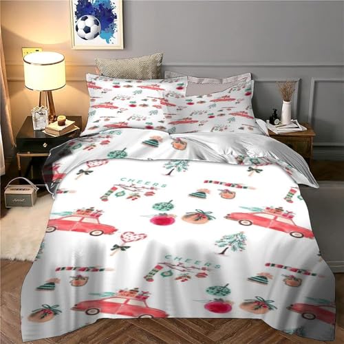 Housse de couette Noël microfibre hypoallergénique et douce