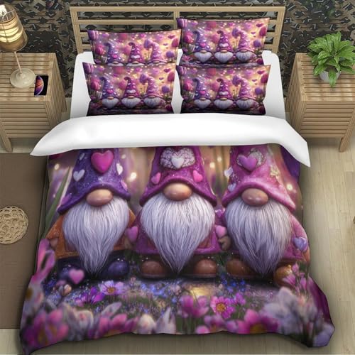 Gnomes de la Saint-Valentin Housse de Couette Douce pour Chambre Ado - 5