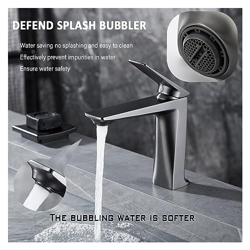 Mitigeur de lavabo de salle de bains laiton entretien facile - 6